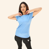 Fireox Hybrid Women T-Shirt, Sky Blue