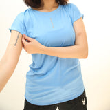 Fireox Hybrid Women T-Shirt, Sky Blue