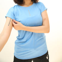 Fireox Hybrid Women T-Shirt, Sky Blue