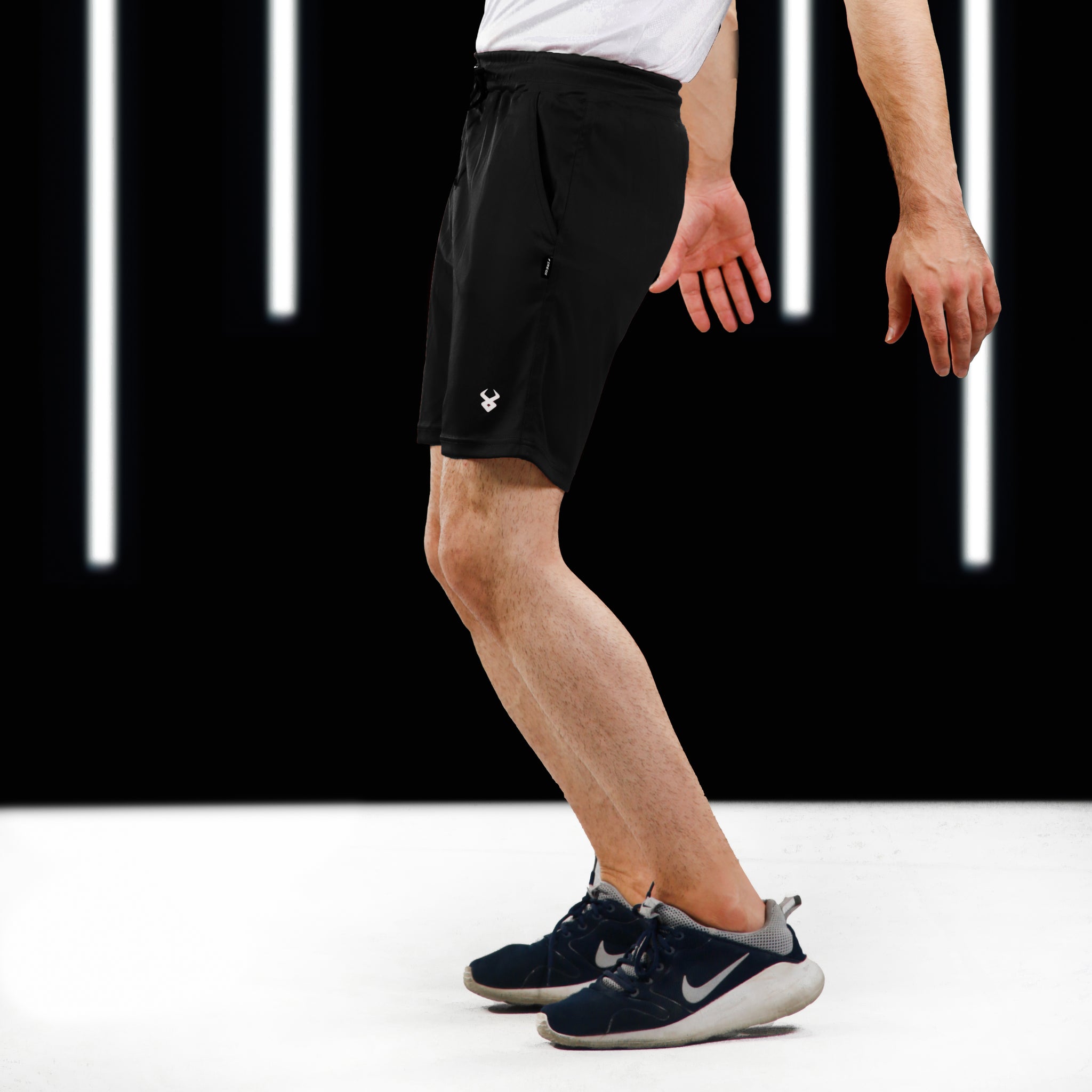 FIREOX Actifit Shorts, Plain Black, D2, 2024