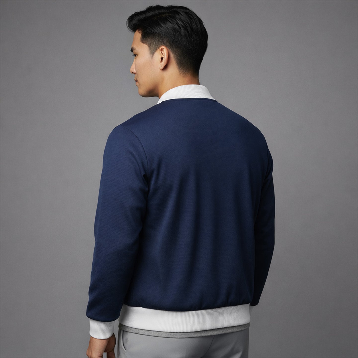 FIREOX MEN Baseball Jacket , Navy Blue, 2025