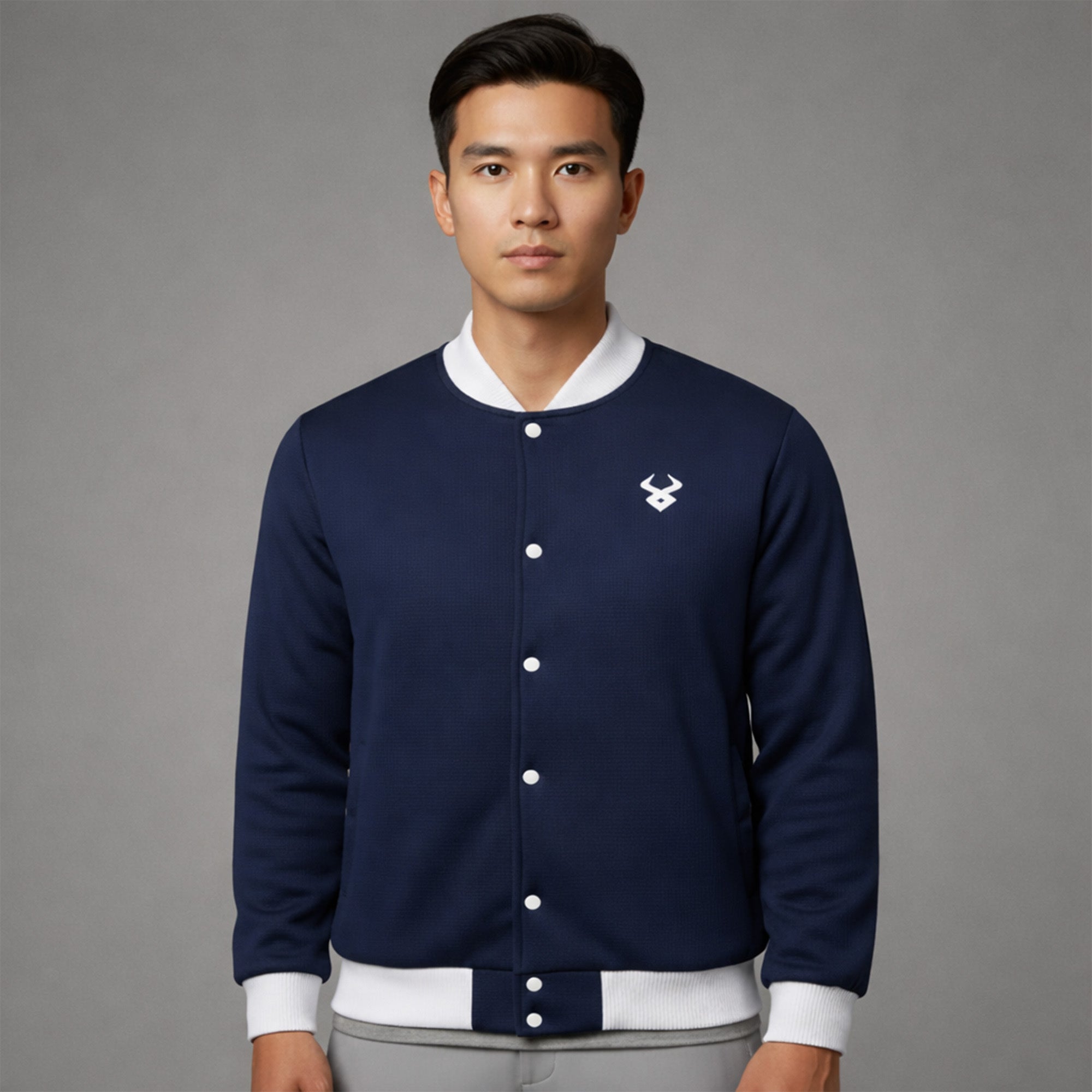 FIREOX MEN Baseball Jacket , Navy Blue, 2025