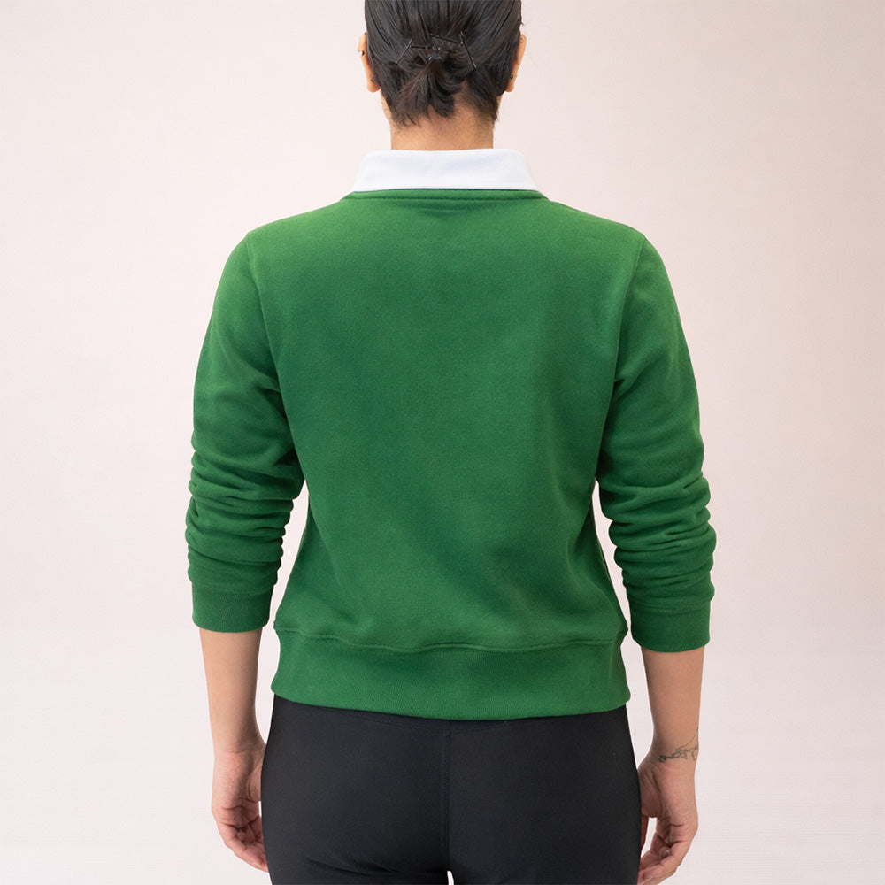 FIREOX Women Sweat Shirt, Green White, 2026