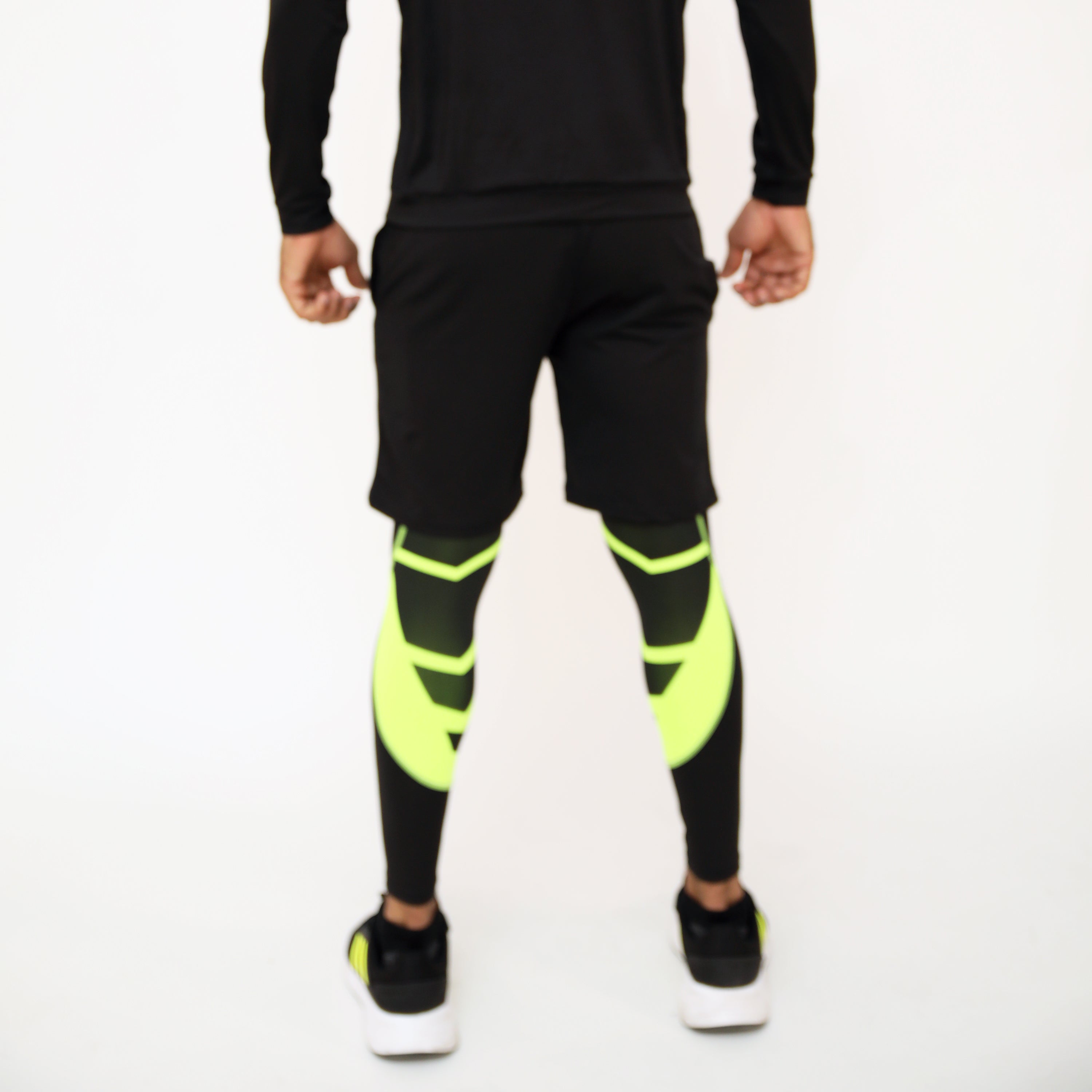 Fireox Mens Compression Shorts & Leggings, Black Green – FIREOX