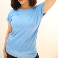 Fireox Hybrid Women T-Shirt, Sky Blue