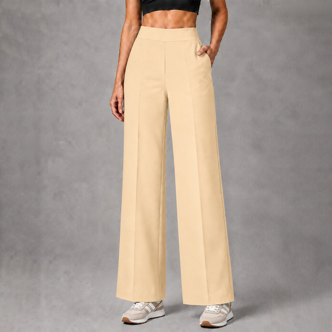 FIREOX Women Wide Leg Trouser, Beige, 2026