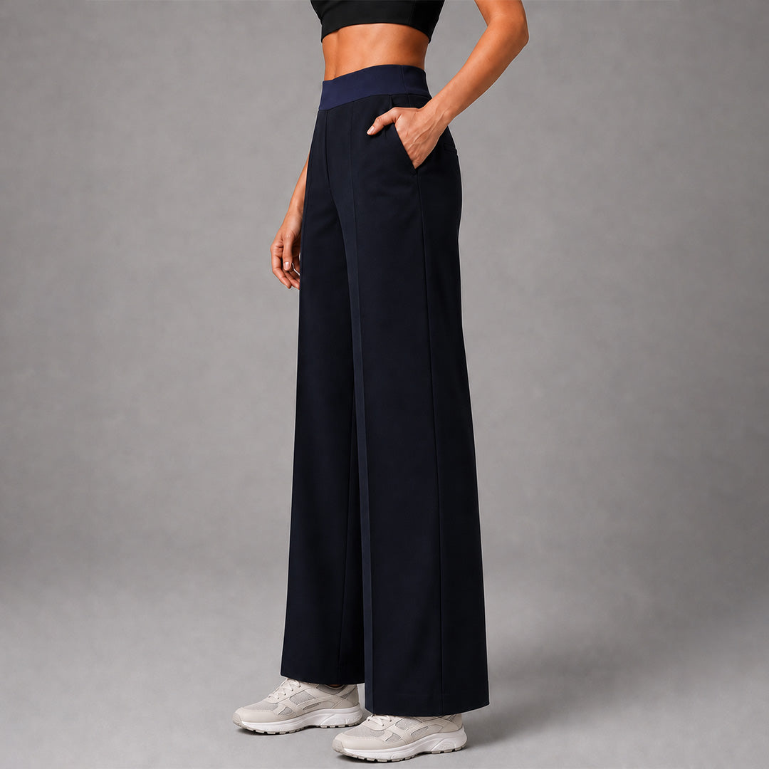 FIREOX Women Wide Leg Trouser, Navy Blue, 2026