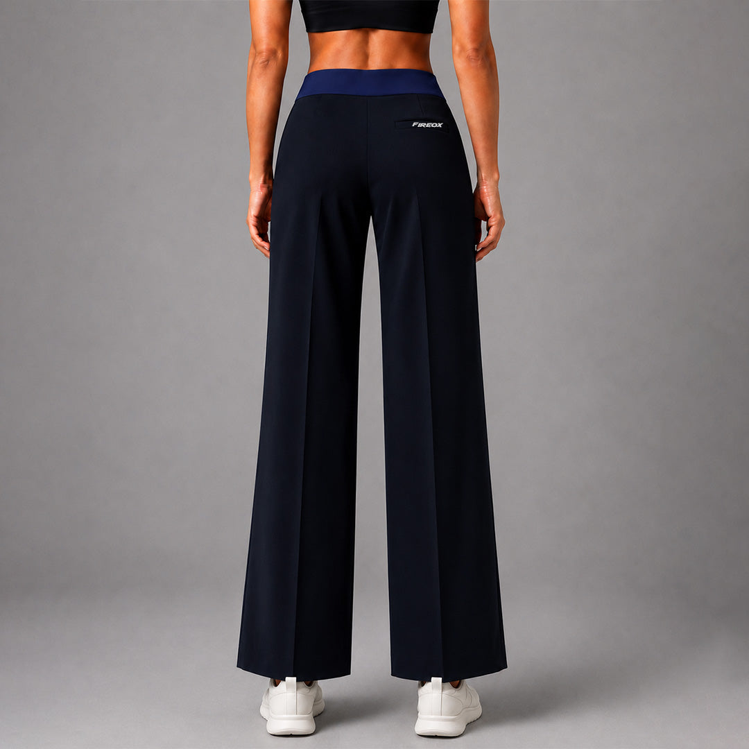 FIREOX Women Wide Leg Trouser, Navy Blue, 2026