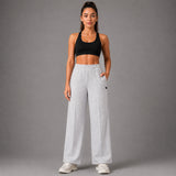 Fireox Women Bell Bottom Trouser, Heather Grey, 2026