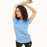 Fireox Hybrid Women T-Shirt, Sky Blue