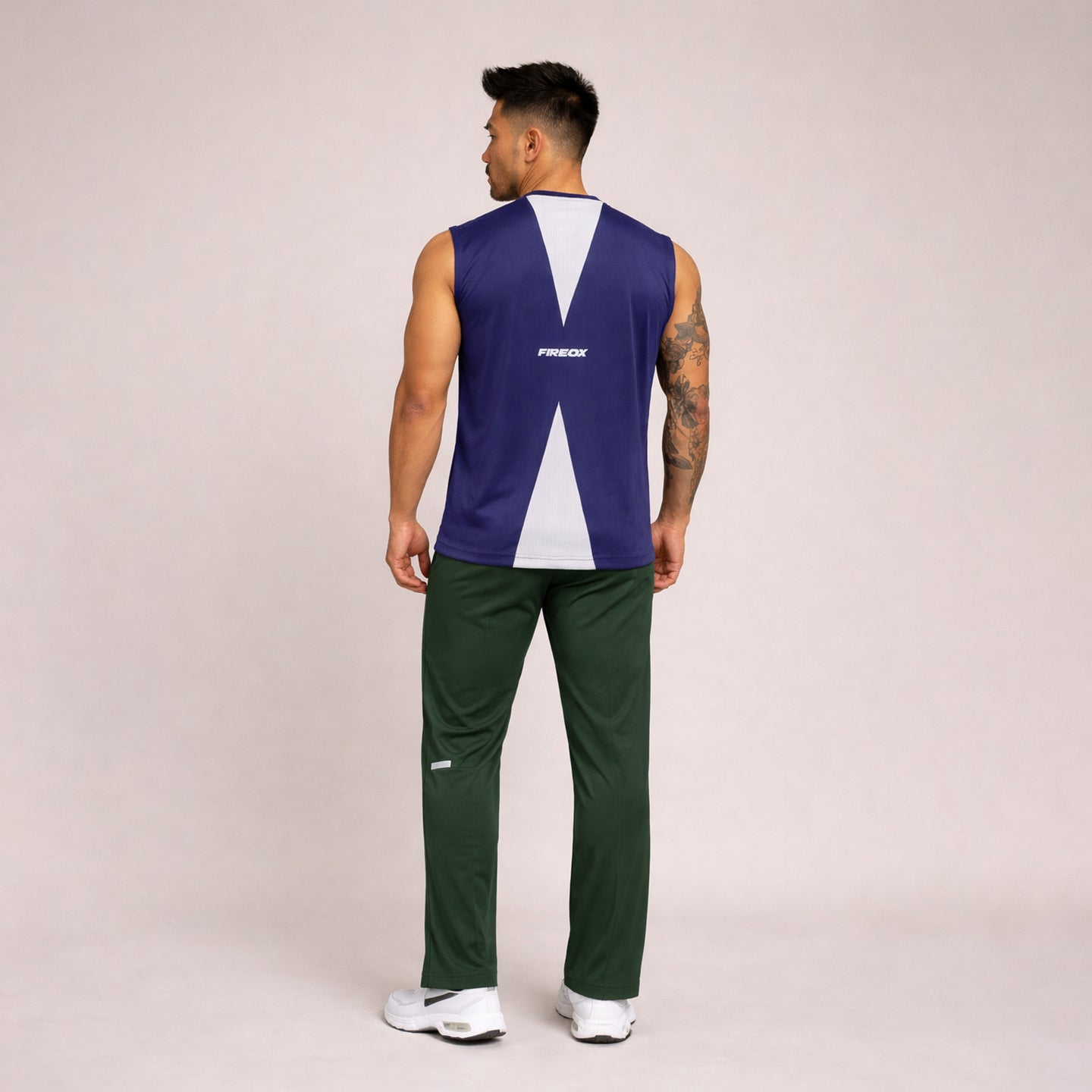 FIREOX Men’s PowerPlay Tank Top, Blue, White