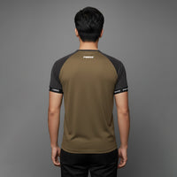 FIREOX Men’s Lycra Interlock Zip-up T-shirt, Olive, 2025