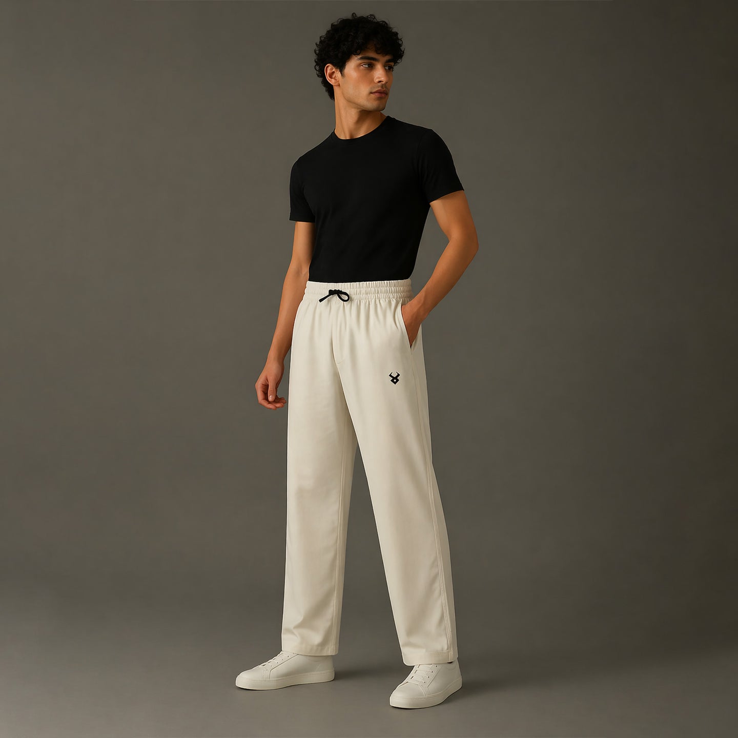 FIREOX MEN Baggy Fit Trouser, Off White, 2025
