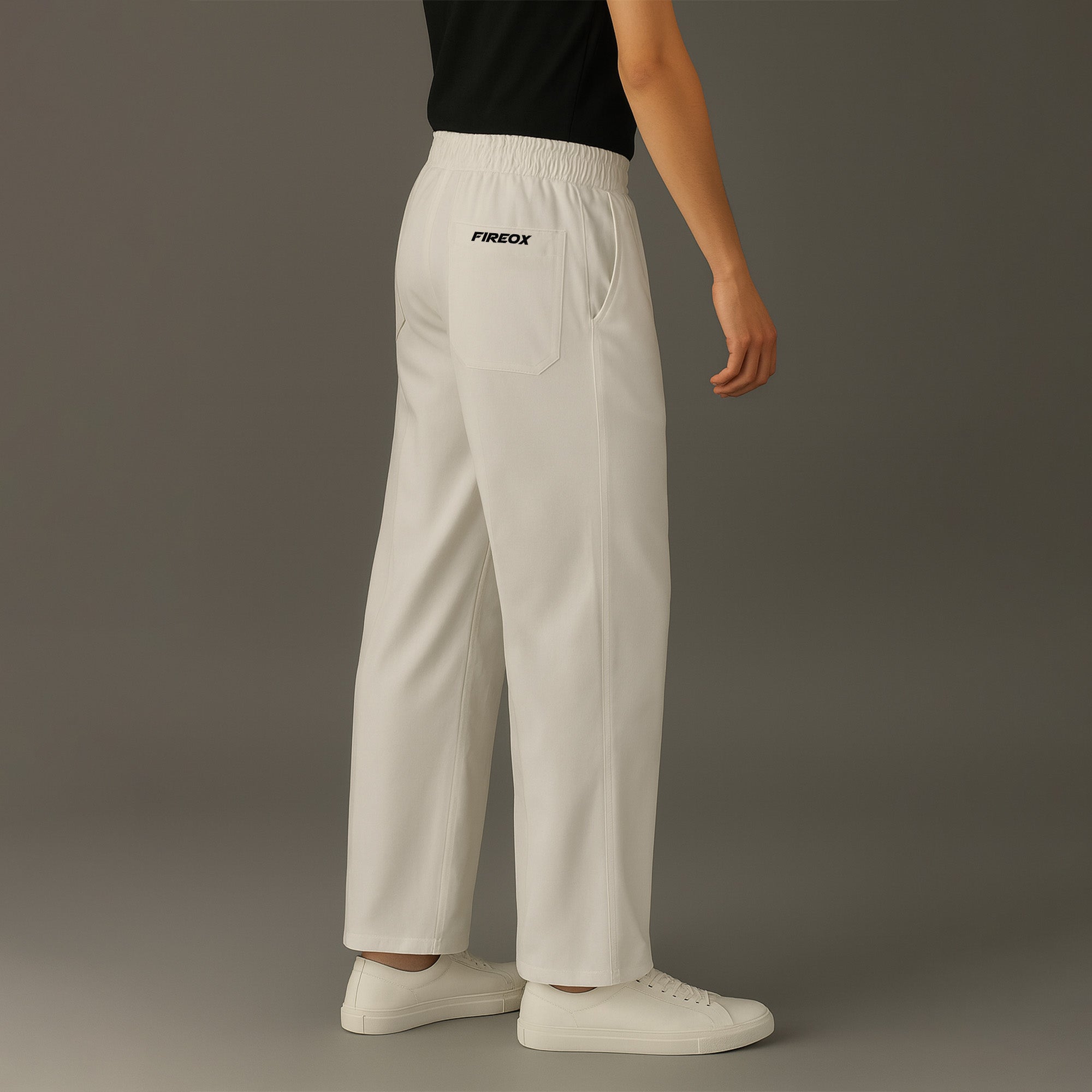 FIREOX MEN Baggy Fit Trouser, Off White, 2025