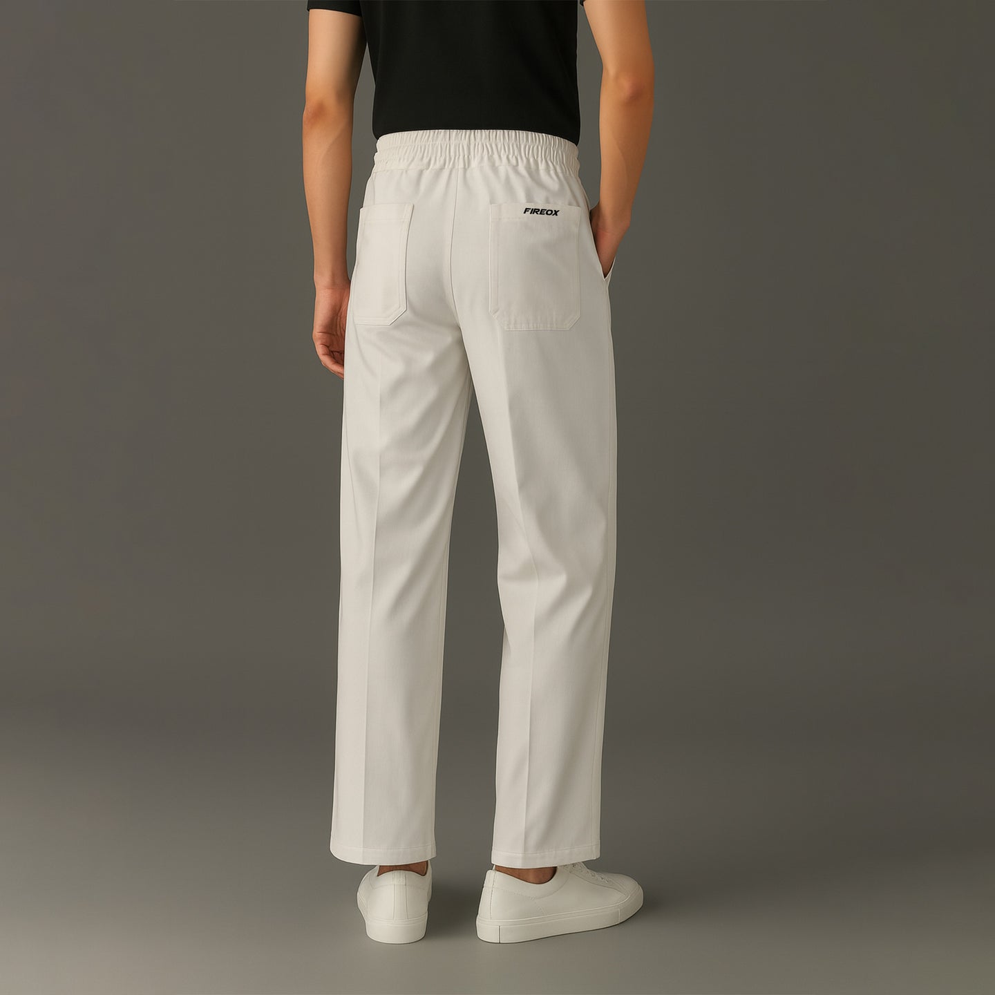 FIREOX MEN Baggy Fit Trouser, Off White, 2025