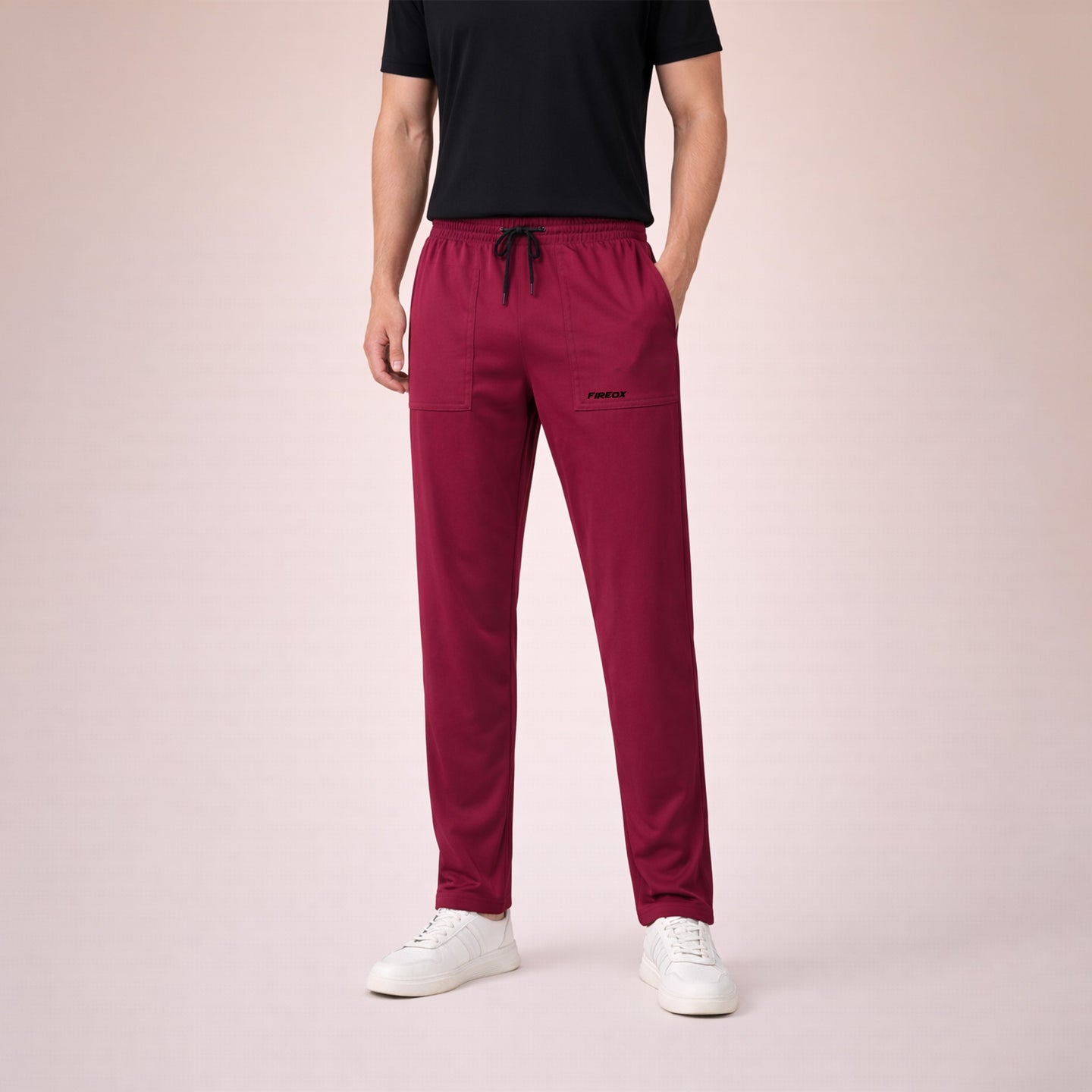 FIREOX MEN Relaxed Fit Trouser, Maroon, 2025