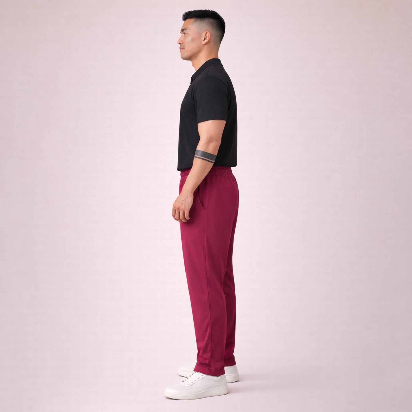 FIREOX MEN Relaxed Fit Trouser, Maroon, 2025