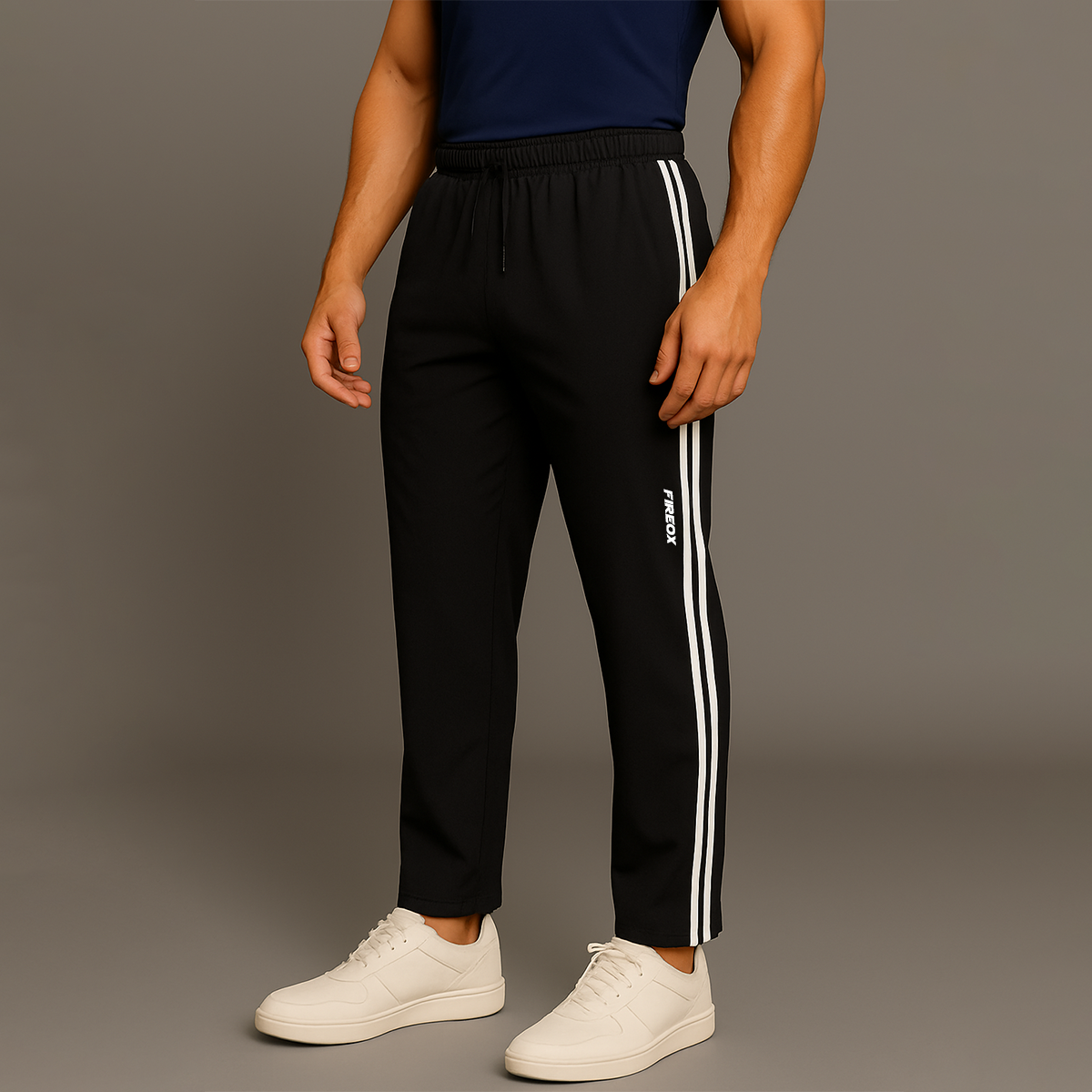 FIREOX MEN Relaxed Fit Trouser, White Black, 2025