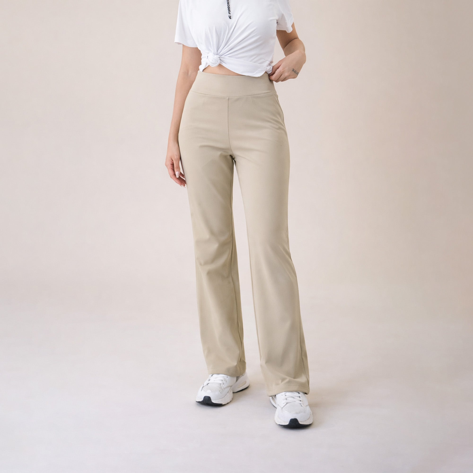 FIREOX Women Wide Leg Trouser, Beige, 2026