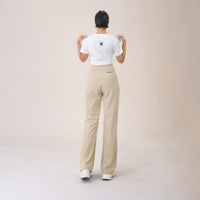 FIREOX Women Wide Leg Trouser, Beige, 2026