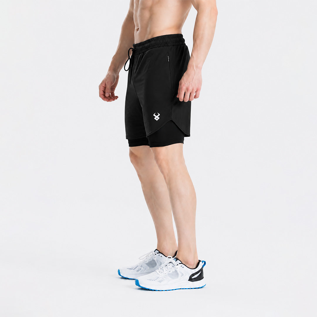 FIREOX Double Compression Shorts Black, 2026-1