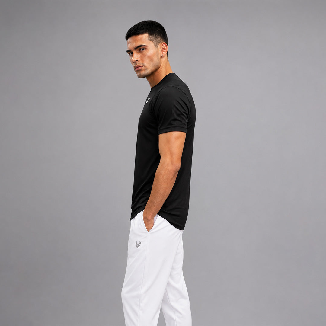 FIREOX Men’s Side Slit Hybrid T Shirt, Black, D1, 2026