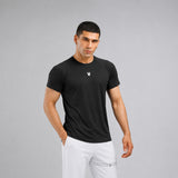 FIREOX Men’s Side Slit Hybrid T Shirt, Black, D1, 2026