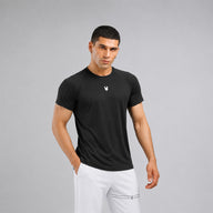 FIREOX Men’s Side Slit Hybrid T Shirt, Black, D1, 2026