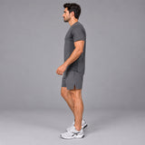 FIREOX Mens Side Slit Hybrid T Shirt, Grey, D1, 2026