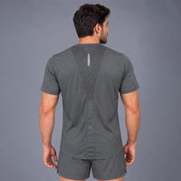 FIREOX Mens Side Slit Hybrid T Shirt, Grey, D1, 2026