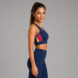 Fireox Sports Bra, Navy Yellow