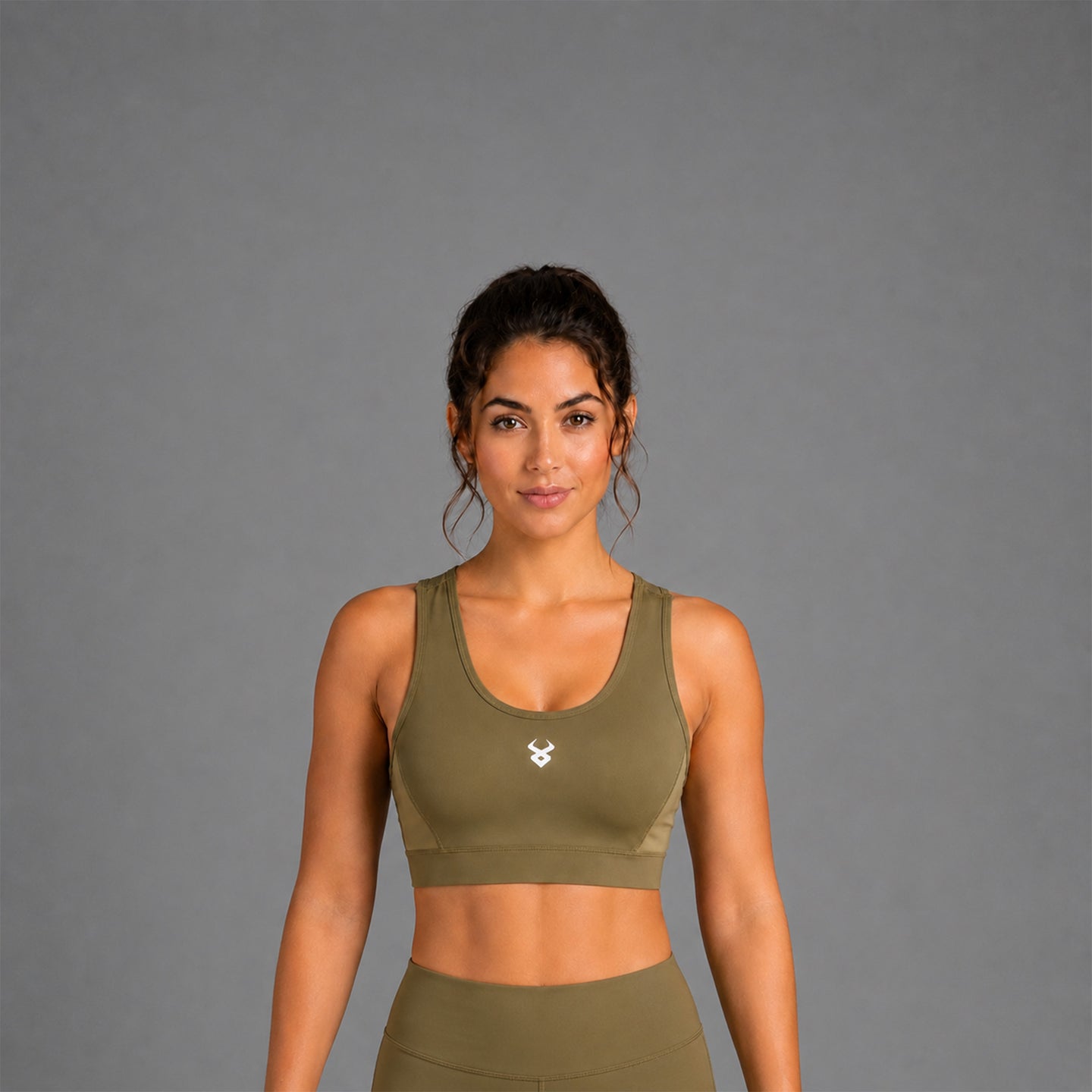 Fireox Sports Bra, Green Beige