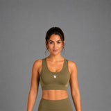 Fireox Sports Bra, Green Beige