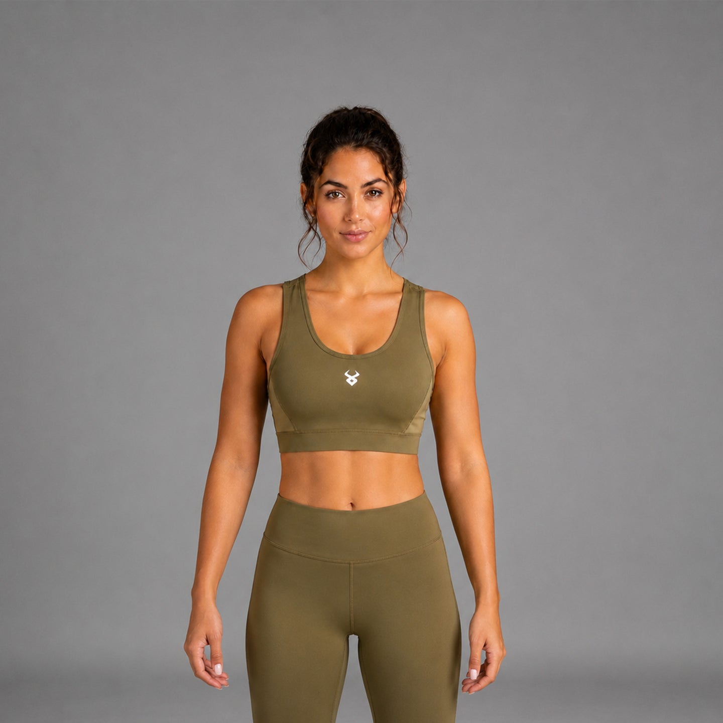 Fireox Sports Bra, Green Beige