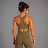 Fireox Sports Bra, Green Beige