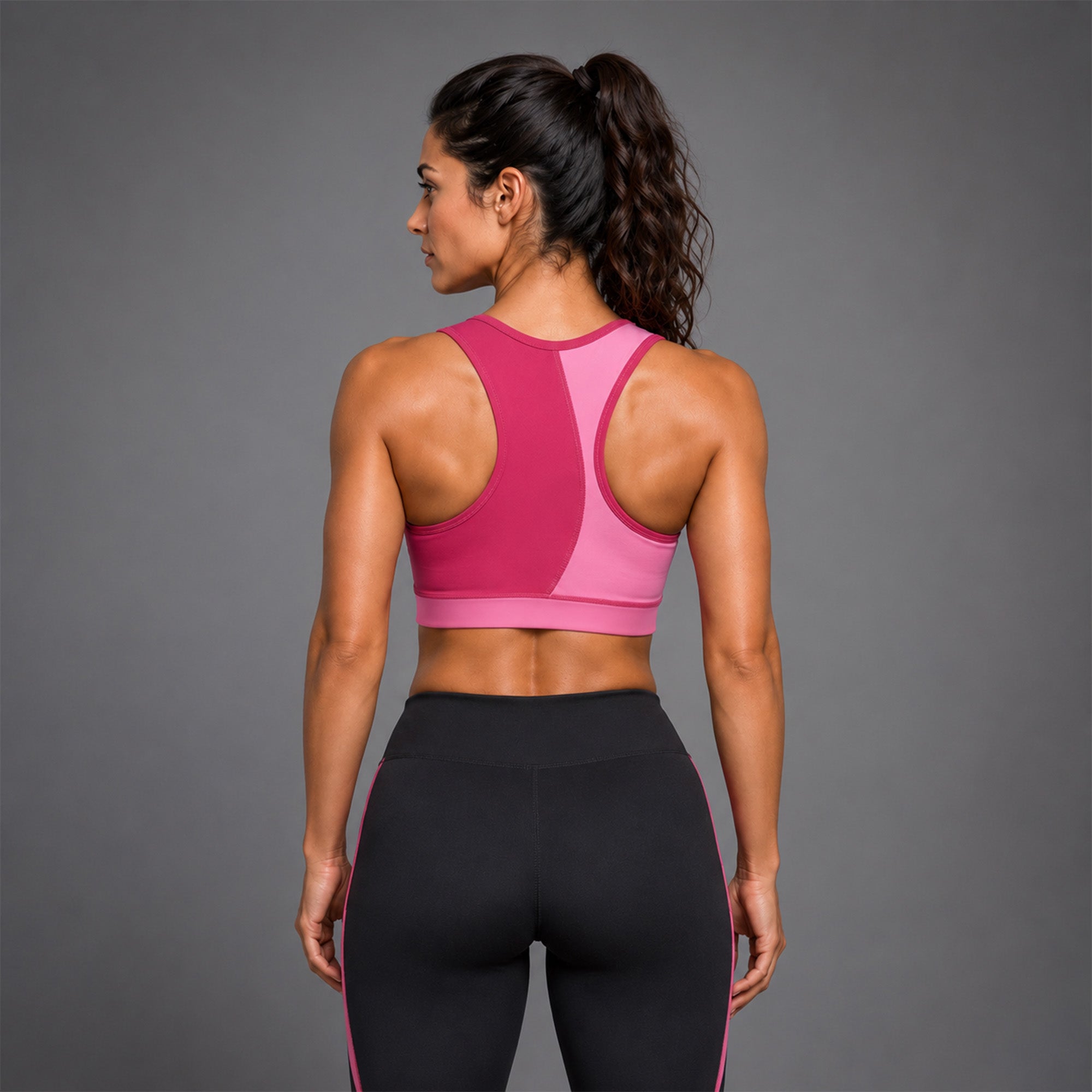 Fireox Sports Bra, Maroon Pink