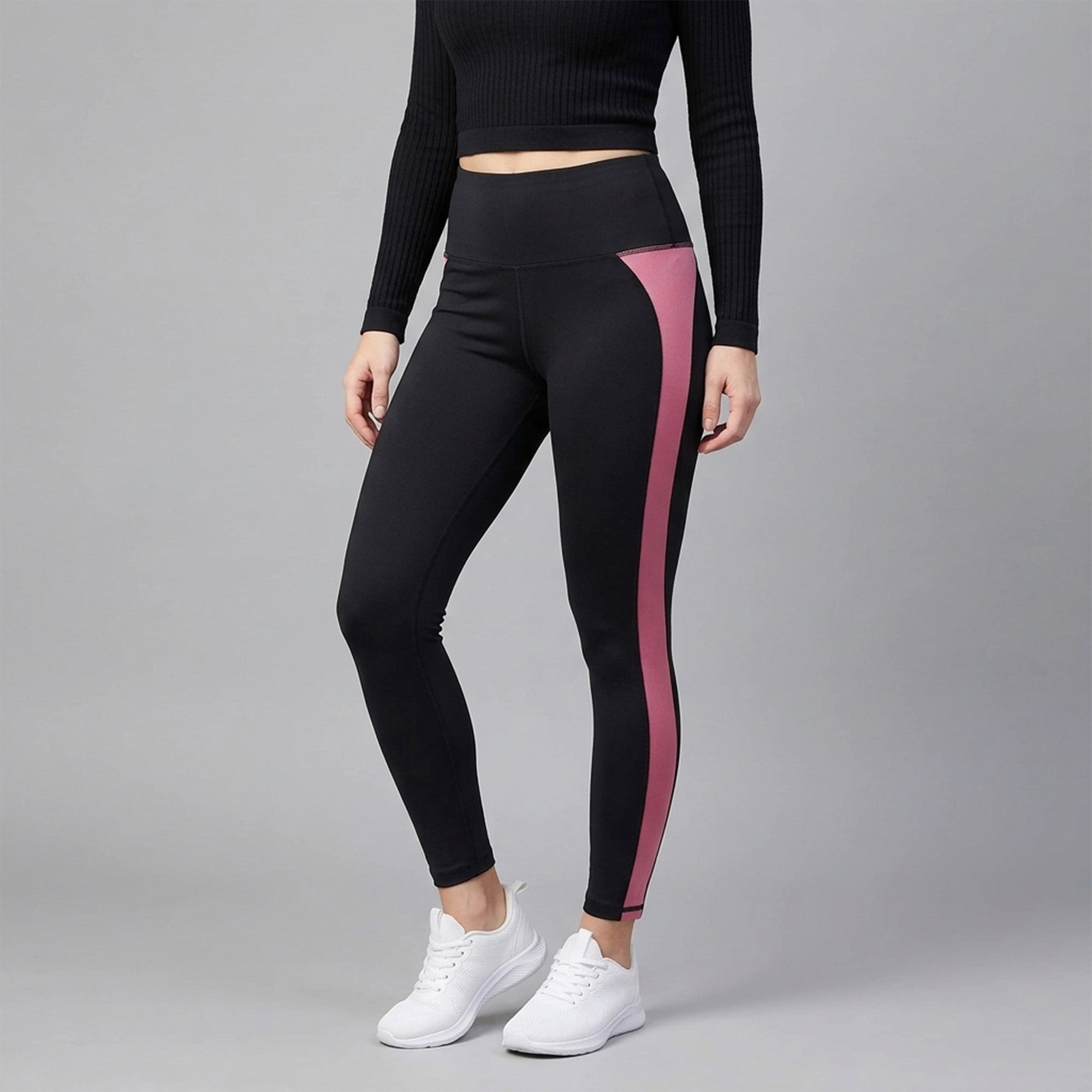 Fireox Activewear Leggings, Black Pink