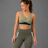 Fireox Sports Bra, Green Black