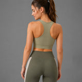 Fireox Sports Bra, Green Black