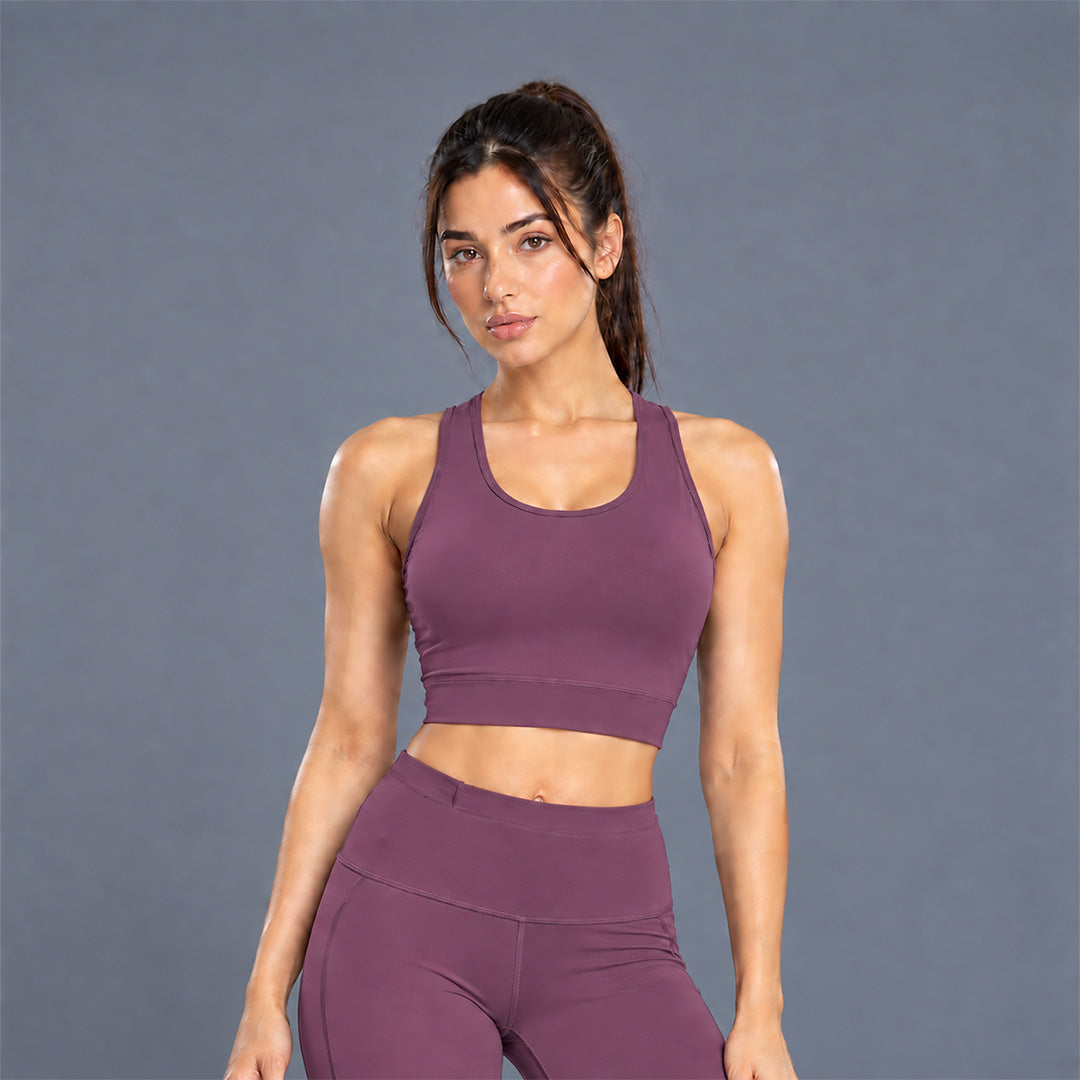 Fireox Sports Bra, Burgundy-1, 2026