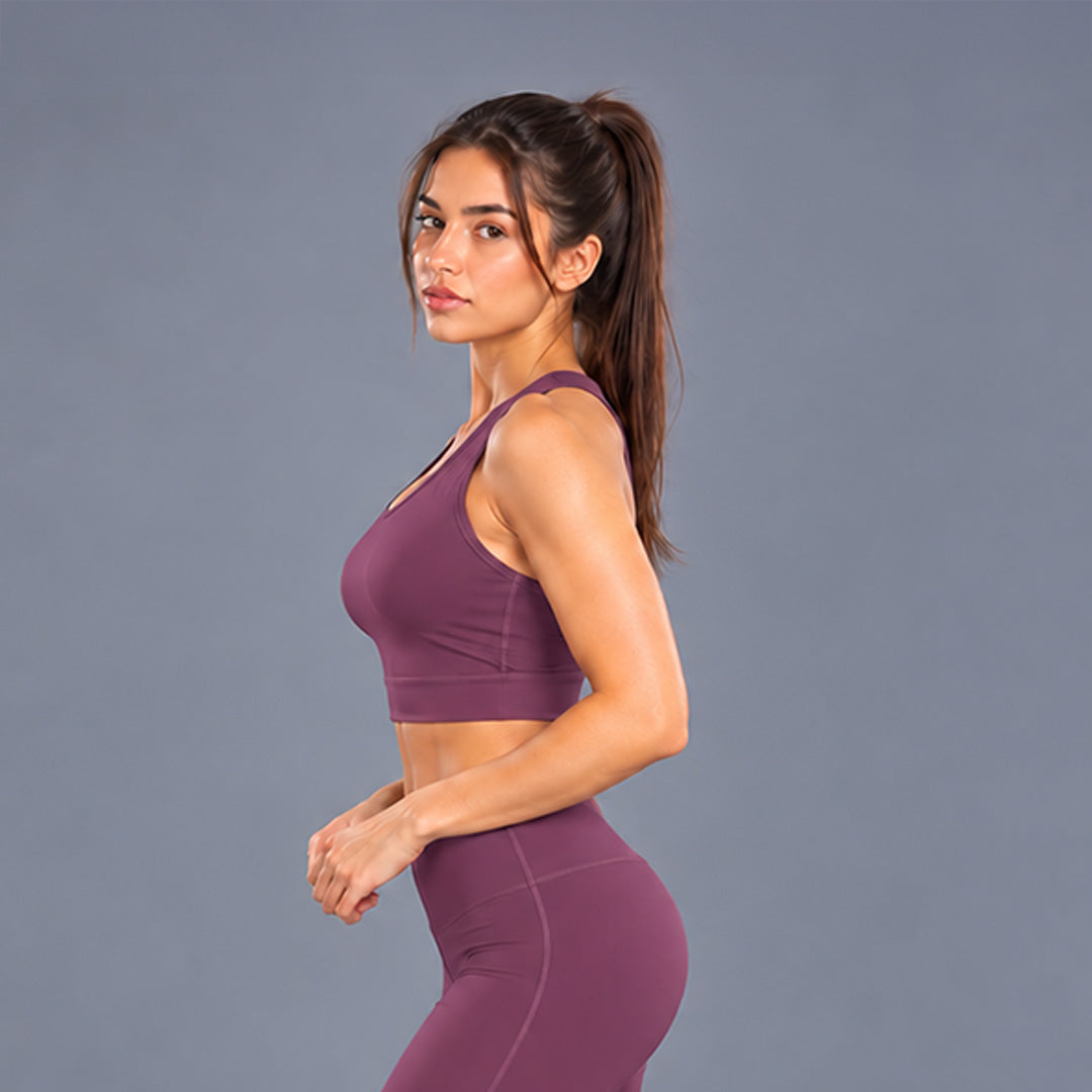 Fireox Sports Bra, Burgundy-1, 2026