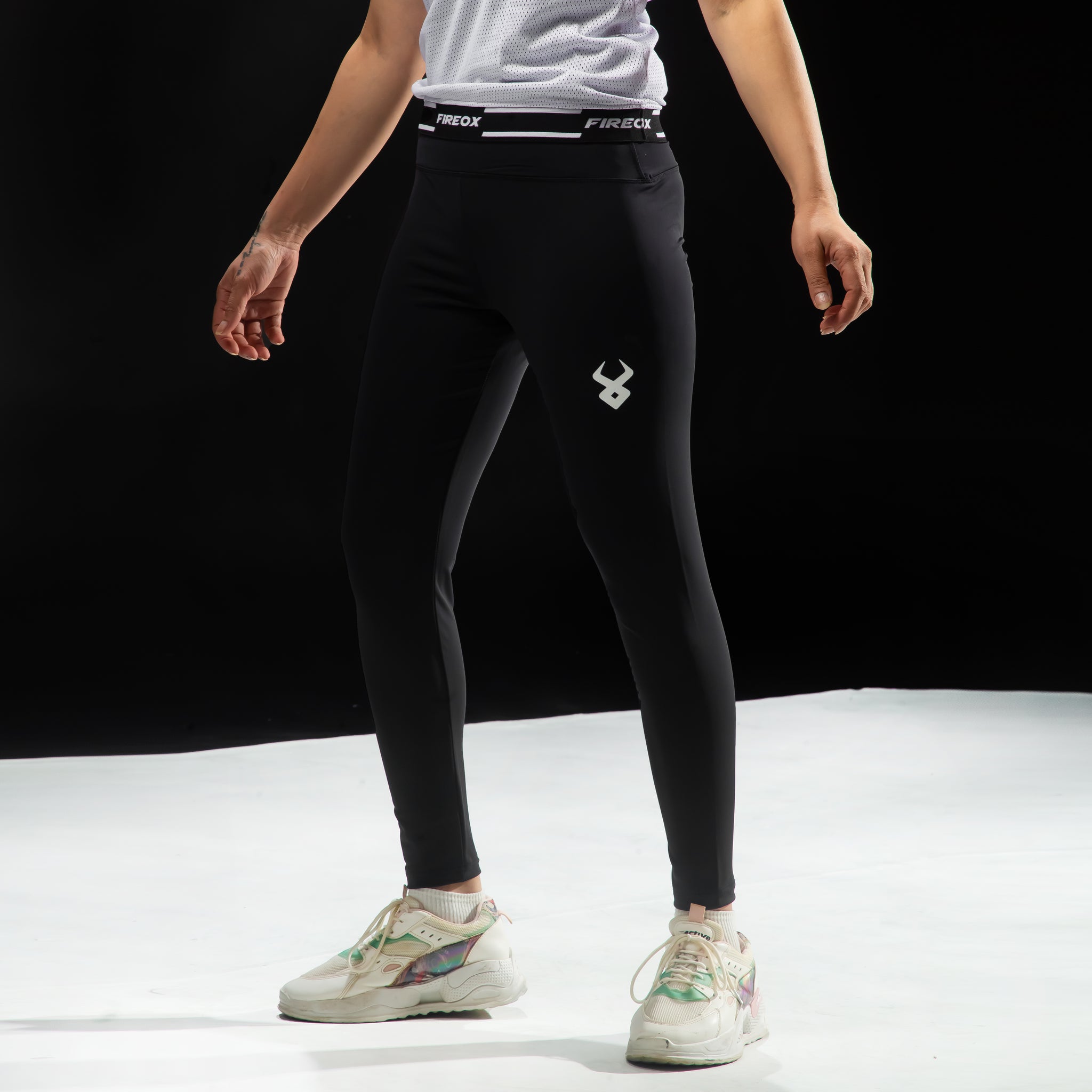 Fireox Activewear Women Leggings, Black