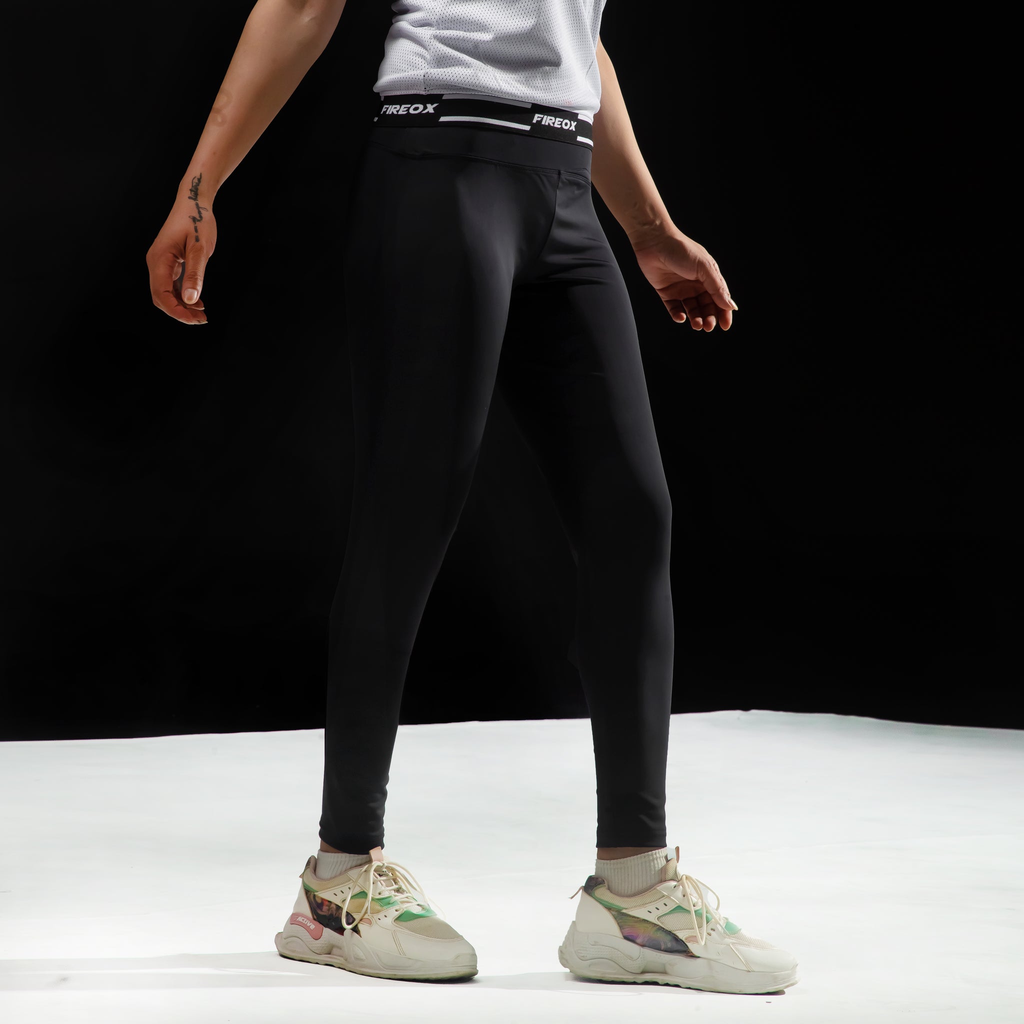 Fireox Activewear Women Leggings, Black