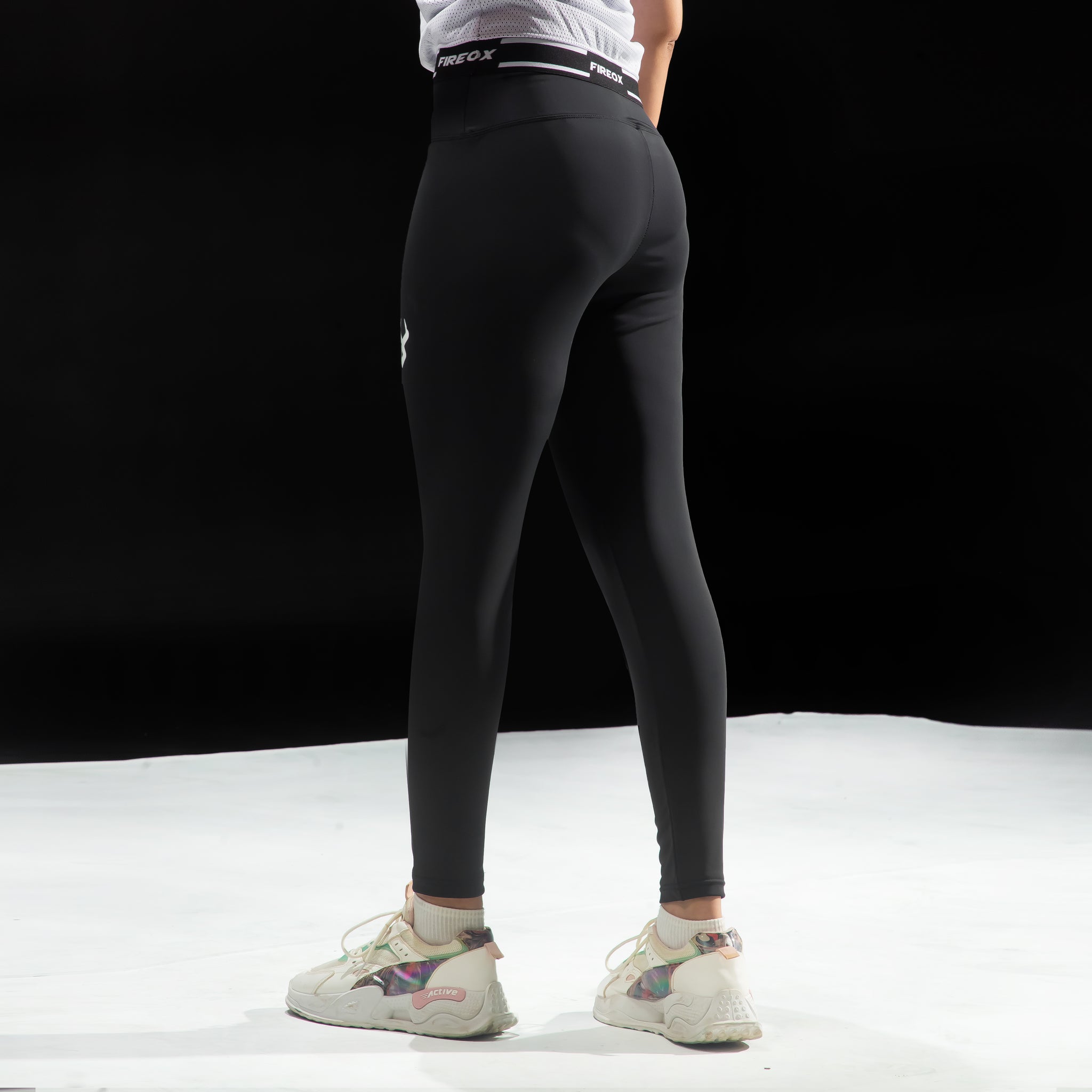 Fireox Activewear Women Leggings, Black