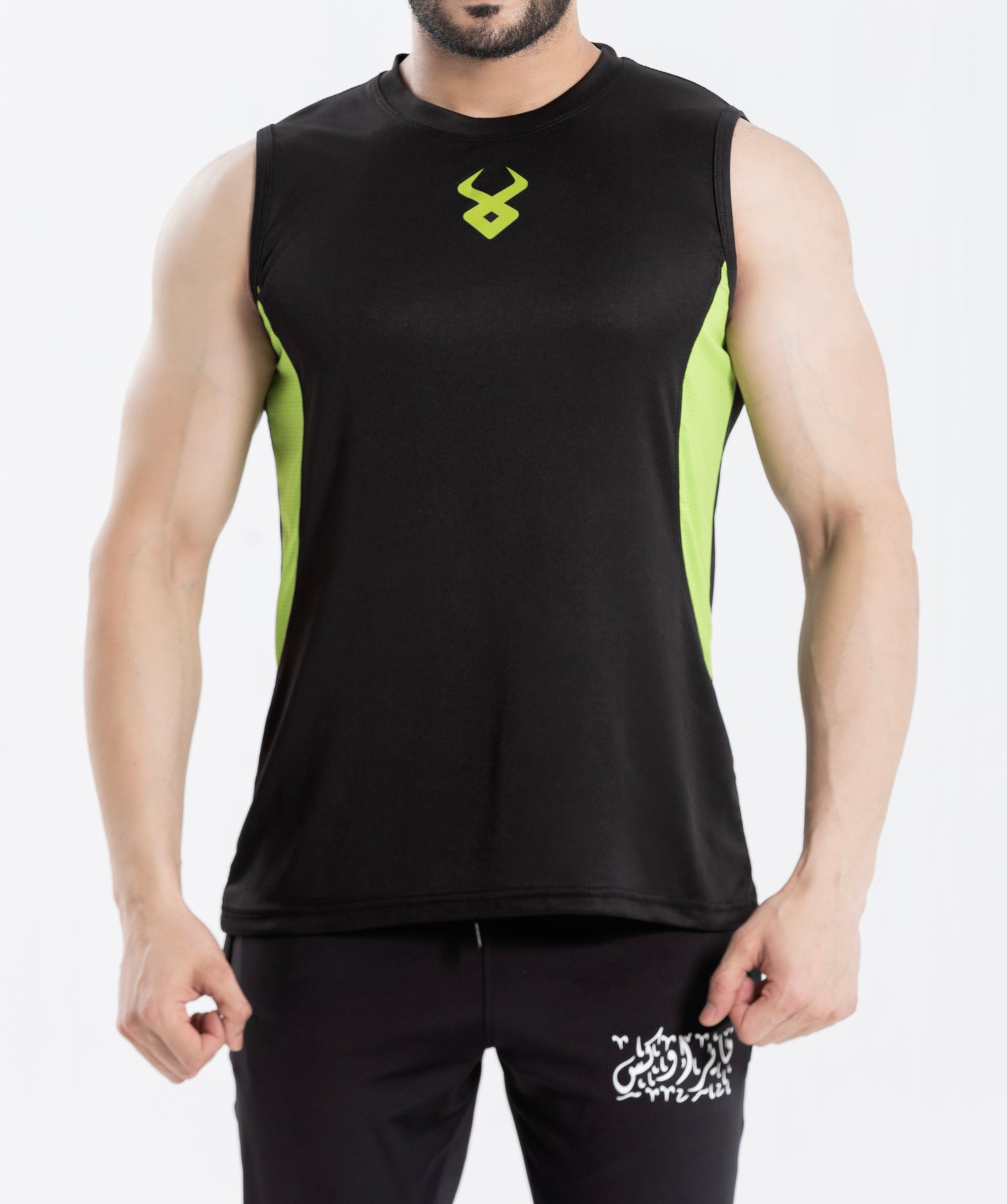 FIREOX Actifit Training Tank Top, Black Green, 2023