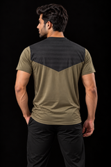 FIREOX Men’s zip-up T-shirt, Olive Green, 2026