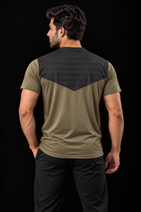 FIREOX Men’s zip-up T-shirt, Olive Green, 2026