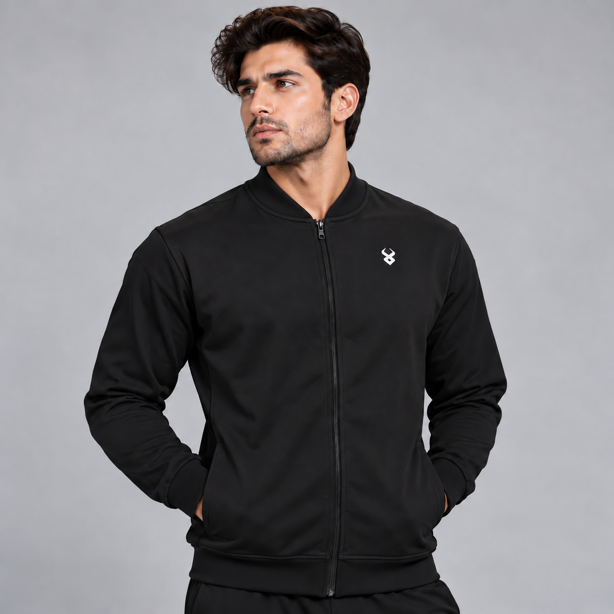 FIREOX MEN Baseball Jacket , Black, 2026