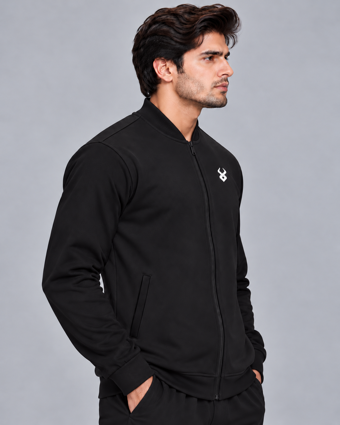 FIREOX MEN Baseball Jacket , Black, 2026