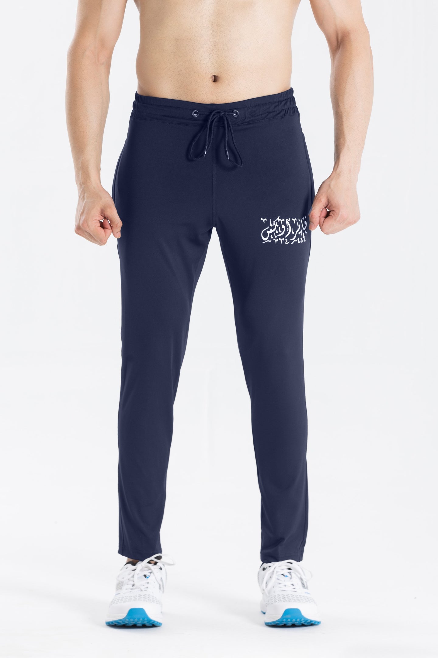 FIREOX Activewear Pro Joggers Navy Blue, Back Pockets, 2023